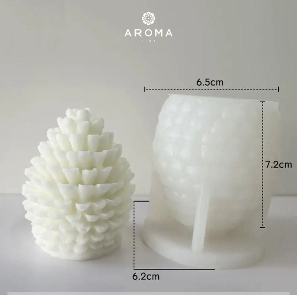 Силіконова форма для виготовлення свічок та мила в формі шишки form0024 фото