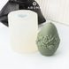 Силіконова форма для виготовлення свічок та мила в формі великоднього яйця з квітковим візерунком form0010 фото 1