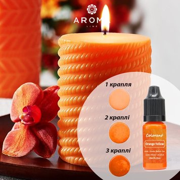 Рідкий барвник для свічок та мила 10 мл Оранжево-жовтий / Orange Yellow 1857051346 фото